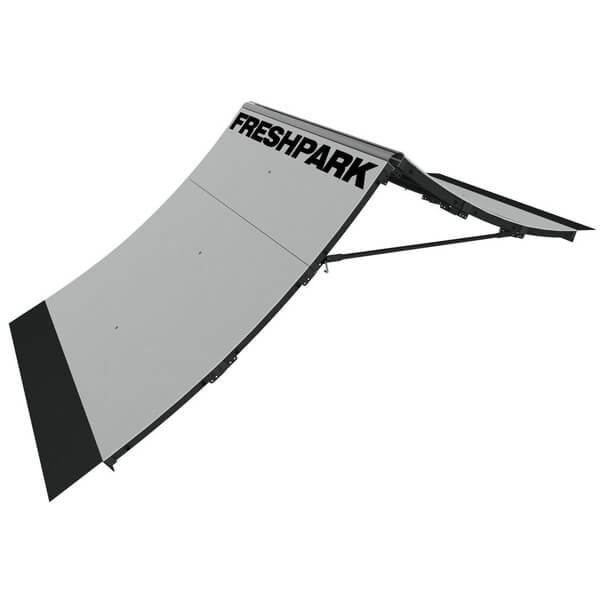 Freshpark Pro Spine Kit and Two (2) 4 Foot Quarter Pipe Skateboard Ramps