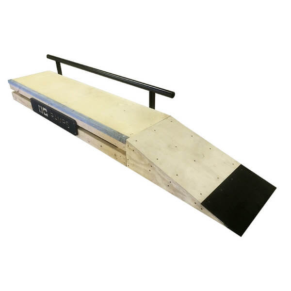 OC Ramps 6 Foot Grind Box with Rail and Kicker GRL Combo Skateboard Ramp
