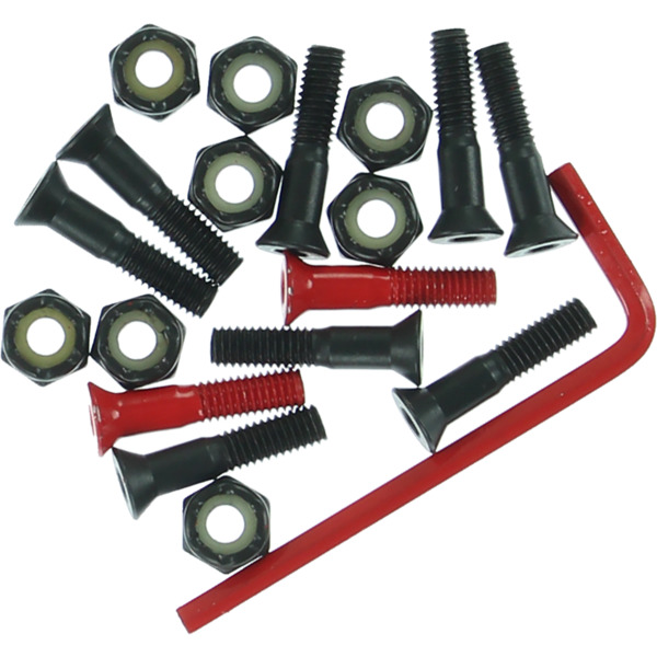 Element Skateboards Allen Head Black / Red Skateboard Hardware Set 1