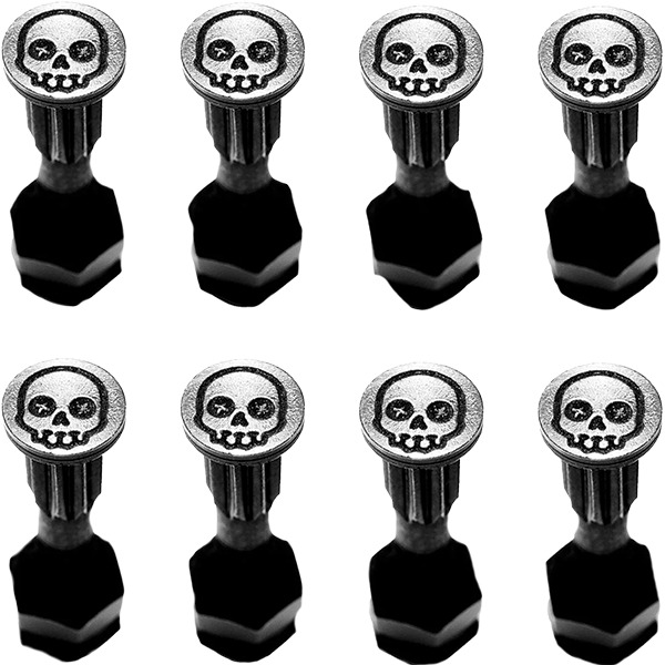 Screw City Hardware Skull Black Skateboard Hardware Set - 7/8" Screw City Hardware Skull Black Skateboard Hardware Set - 7/8"