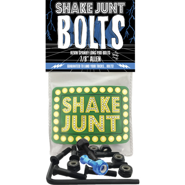 Shake Junt Kevin "Spanky" Long Allen Head Black / Blue Skateboard Hardware Set - 7/8"