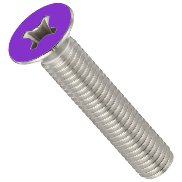 Standard Hardware Phillips Head Purple Single Bolt - 7 More Needed To Complete Set - 1"