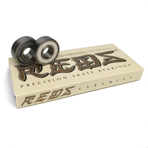 Bones Bearings - 8mm Bones REDS Ceramic Skateboard Bearings (8) Pack