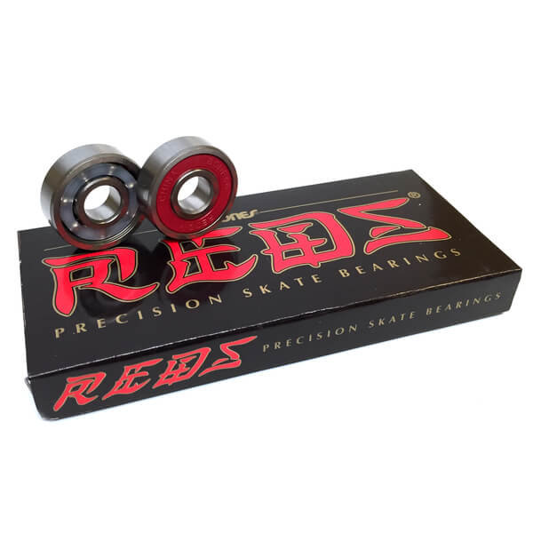 Bones Bearings - 8mm Bones REDS Precision Skate Rated Skateboard Bearings (8) Pack