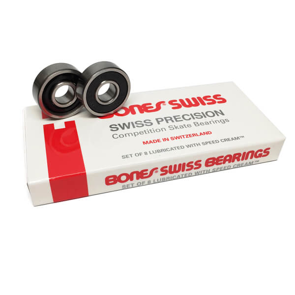 Bones Bearings - 8mm Bones Swiss Skateboard Bearings (8) Pack