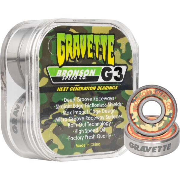 Bronson Speed Co David Gravette Pro G3 Skateboard Bearings