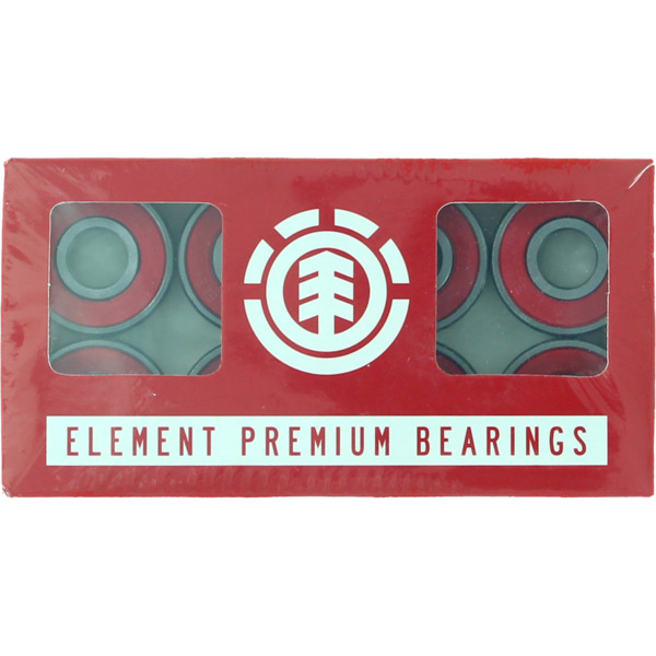 Element Skateboards 8mm Premium Red Skateboard Bearings