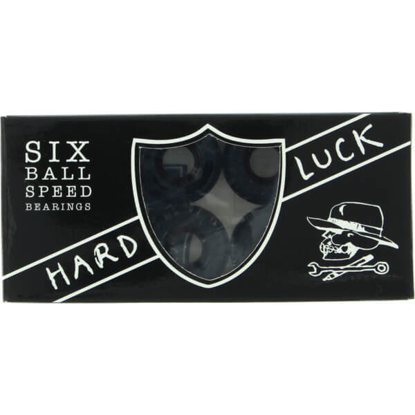 Hard Luck MFG Six Ball Speed Precision Black Skateboard Bearings