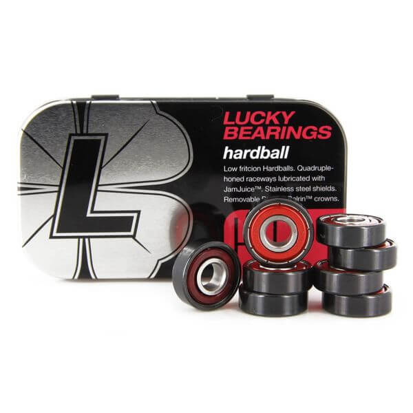 Lucky Skate Bearings 8mm Hardball Skateboard Bearings