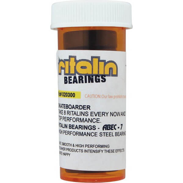 Ritalin Bearings 8mm ABEC 7 Gold Skateboard Bearings