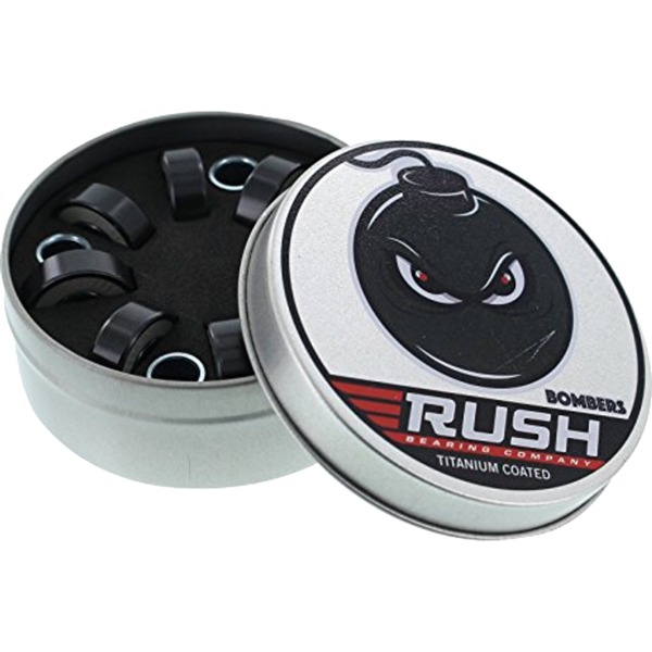 Rush Skateboard Bearings 8mm Bomber Skateboard Bearings - includes Spacers