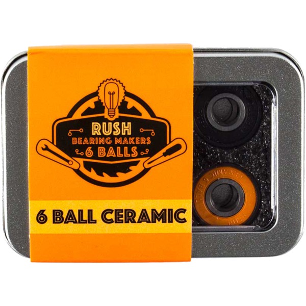 Rush Skateboard Bearings 8mm Ceramic 6-Ball Skateboard Bearings