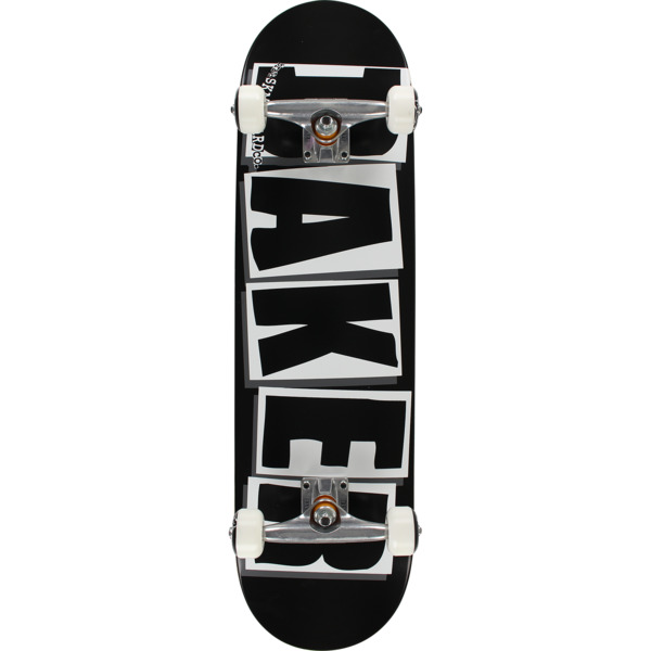 Baker Skateboards Brand Logo Black / White Complete Skateboard - 8.5" x 32"