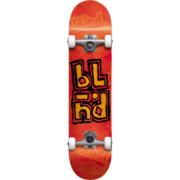 Blind Skateboards OG Stacked Stamp Orange Complete Skateboard First Push - 8" x 31.6"