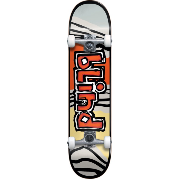 Blind Skateboards OG Tiger Stripe Red / Orange Mini Complete Skateboard First Push - 7" x 29"