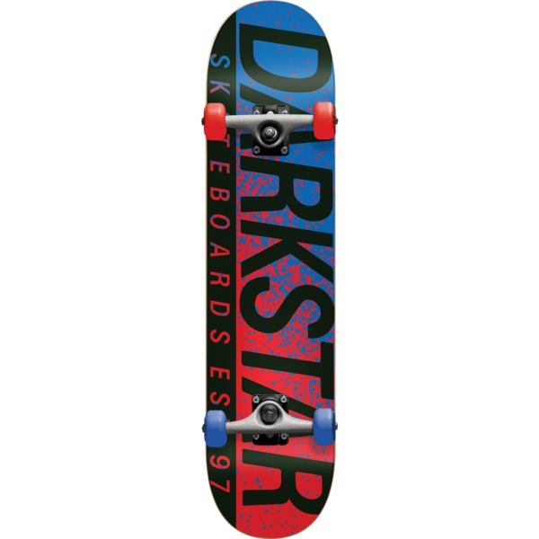 Darkstar Skateboards Wordmark Red / Blue Complete Skateboard First Push - 8" x 32"