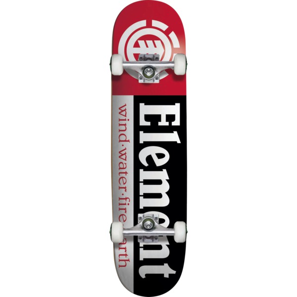 Element Skateboards Section Black / White / Red Mini Complete Skateboard - 7.37" x 29.5"