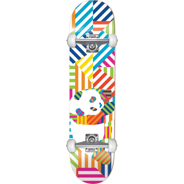 Enjoi Skateboards Panda Stripes White / Multi Complete Skateboard - 7.75" x 31.1"