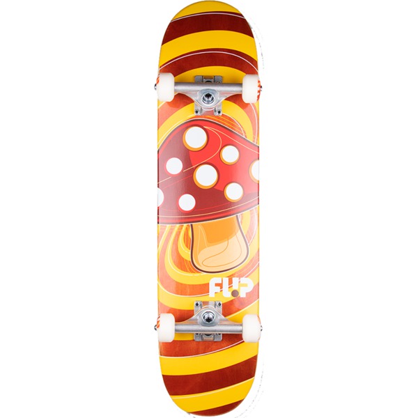 Flip Skateboards Pop Shroom Orange Mid Complete Skateboards - 7.5" x 30.6"