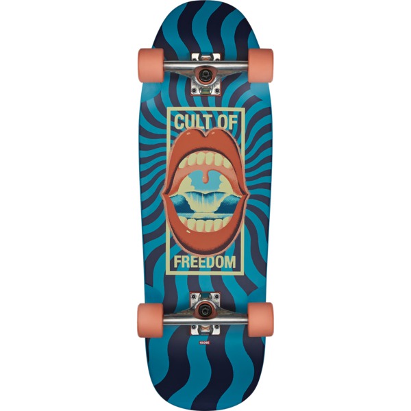 Globe Skateboards Dealer Cult Of Freedom / Blue Cruiser Complete Skateboard - 9.5" x 29.5"