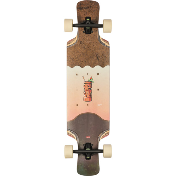Globe Geminon Kick Coconut / Tiki Longboard Complete Skateboard 9.12