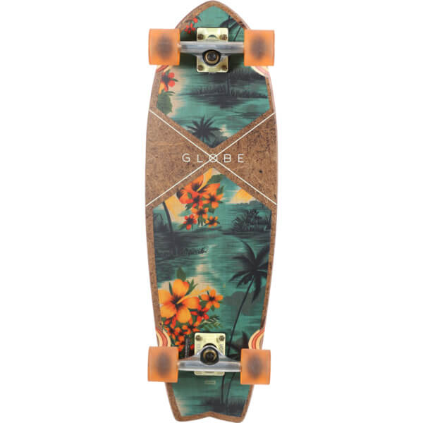 Globe Skateboards Sun City Coconut / Hawaiian Cruiser Complete Skateboard - 9" x 30"