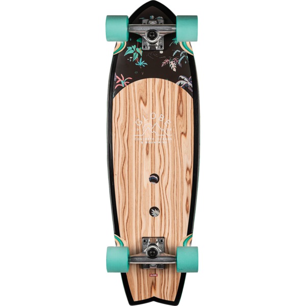 Globe Skateboards Sun City Olivewood / Neon Jungle Cruiser Complete Skateboard - 9" x 30"