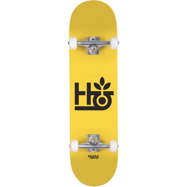 Habitat Skateboards Pod Yellow Mid Complete Skateboards - 7.5" x 31.6"