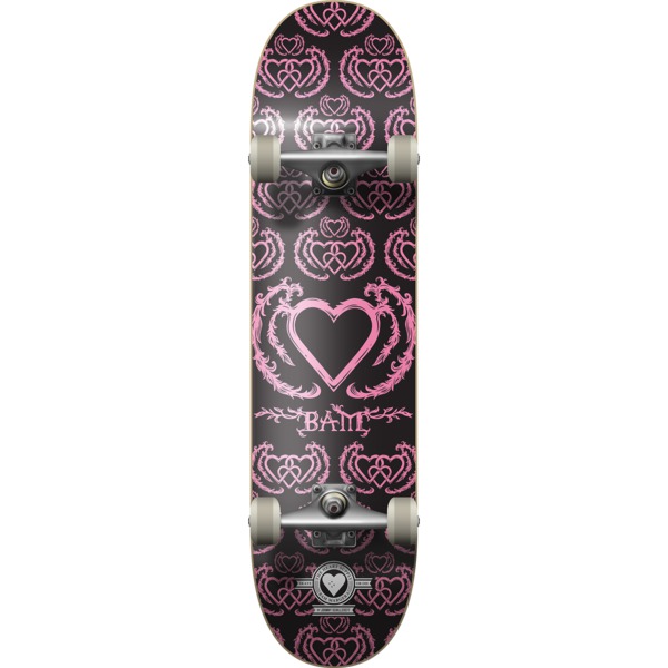 The Heart Supply Bam Margera United Black / Pink Complete Skateboard - 8" x 32"