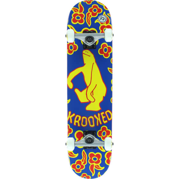 Krooked Skateboard Complete Shmoo Face First Yellow 7.5" 