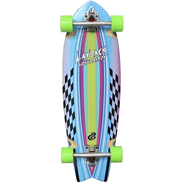 Layback Longboards Fast Track Cruiser Complete Skateboard - 9.75" x 30"