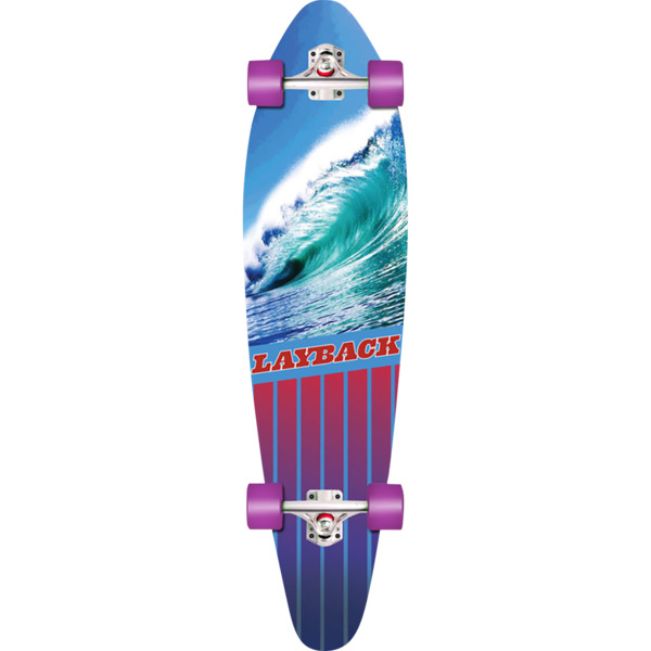 Layback Longboards Going Left Longboard Complete Skateboard - 9.75" x 38"