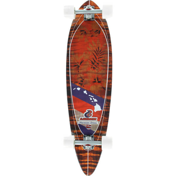 Layback Longboards Hawaiian Fauna Longboard Complete Skateboard 9.75 x 38 Warehouse Skateboards