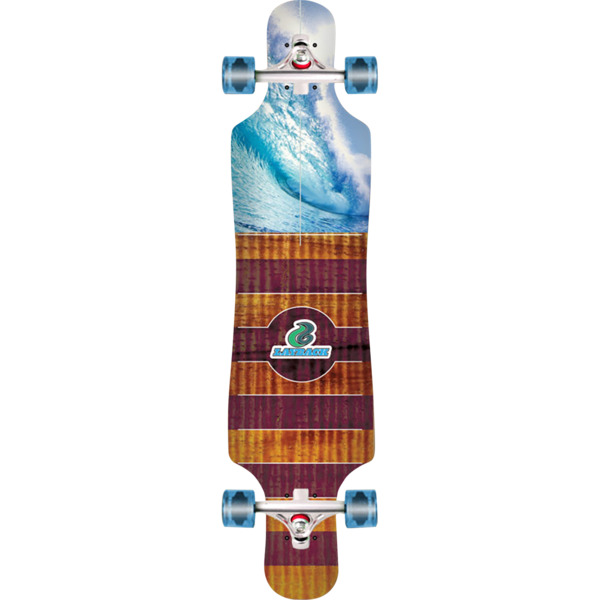 Layback Longboards Bamboo Pipe Dreams Drop-Through Longboard Complete Skateboard - 9.75" x 40"