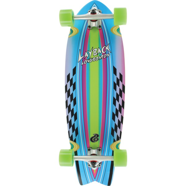 Layback Longboards Retro Fly Cruiser Complete Skateboard - 9.5" x 30"