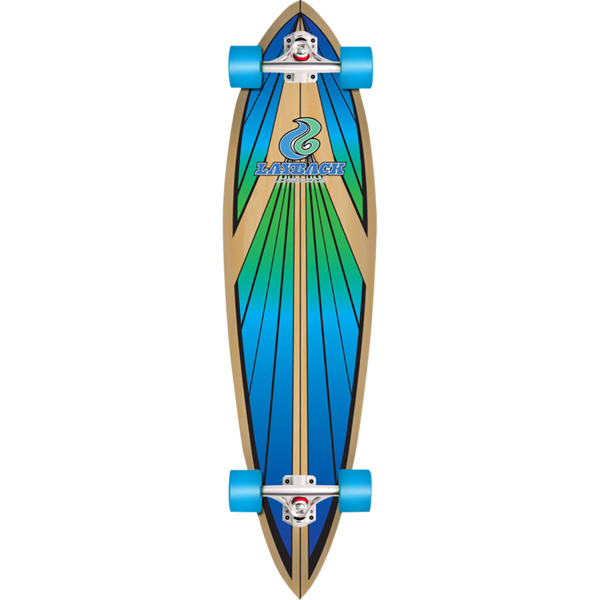 Layback Longboards Soulride Blue Longboard Complete Skateboard - 9.75" x 40"