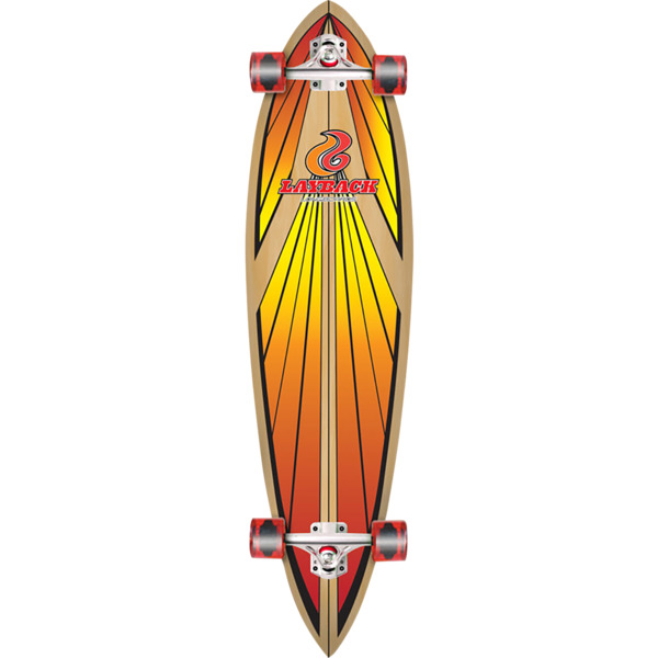 Layback Longboards Soulride Red Longboard Complete Skateboard - 9.75" x 40"