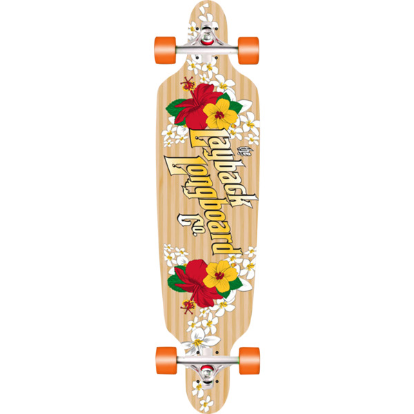 Layback Longboards Bamboo Wahini Drop-Through Longboard Complete Skateboard - 9.5" x 41"