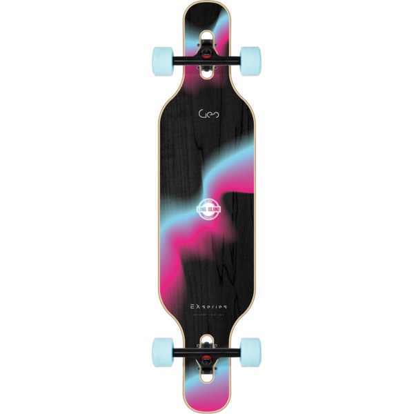Long Island Longboards Geo Flex 2 Fiberflex Longboard Complete Skateboard - 9.4" x 40"
