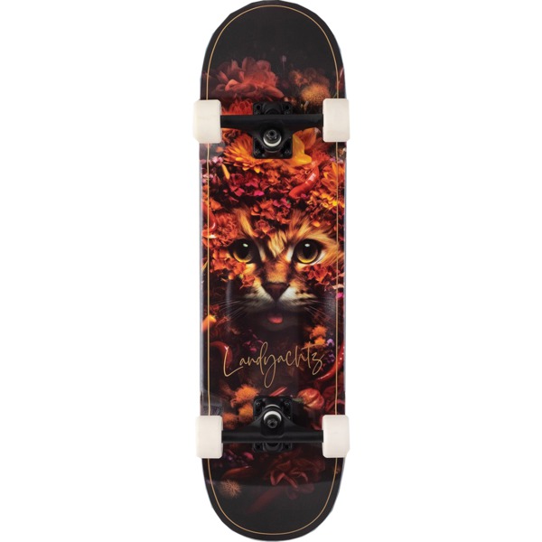 Landyachtz Skateboards ATV Classic Flower Cat Cruiser Complete Skateboard - 8.5" x 32"