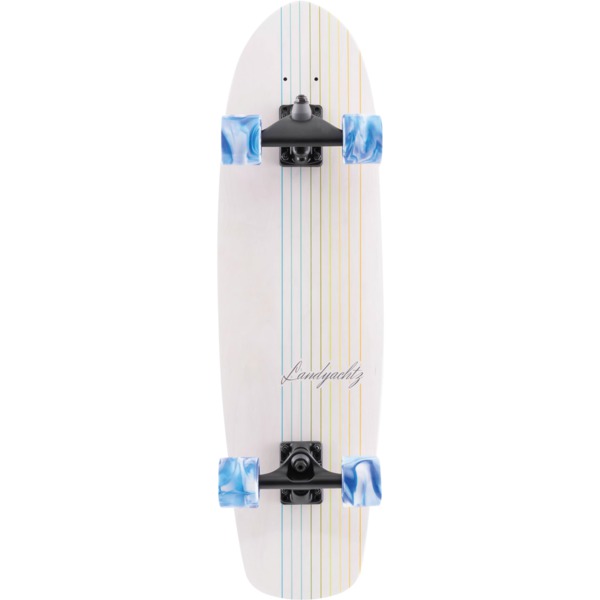 Landyachtz Skateboards Butter White Lines Cruiser Complete Skateboard - 9" x 31.2"