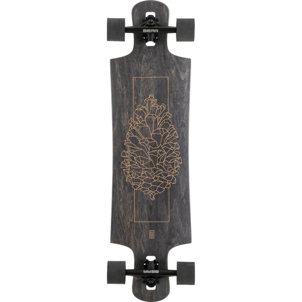 Landyachtz Drop Hammer Black Pinecone Longboard Complete Skateboard - 10" x 36.5"