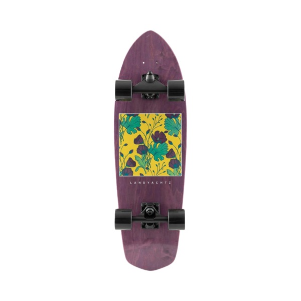 Landyachtz Skateboards Pocket Knife Botanical Assorted Stains Cruiser Complete Skateboard - 9.1" x 29.6"