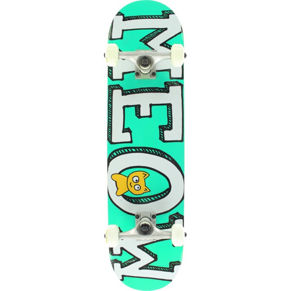 Meow Skateboards Logo Teal Complete Skateboard - 8" x 32"