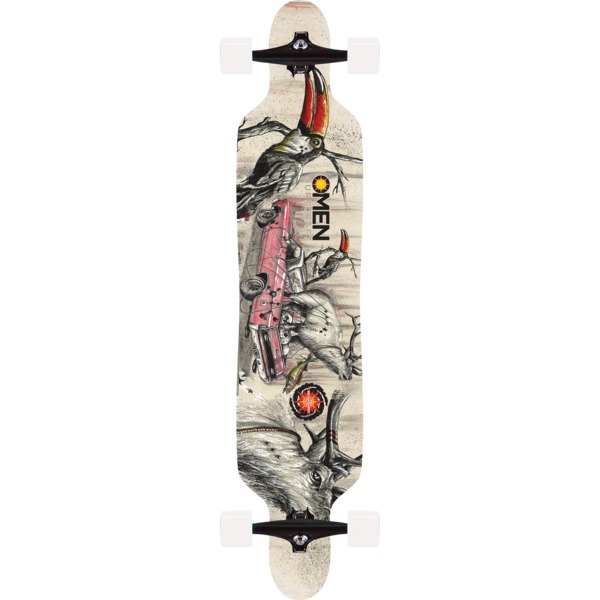 Omen Boards Elk Amino DT Longboard Complete Skateboard - 9.12" x 41.5"