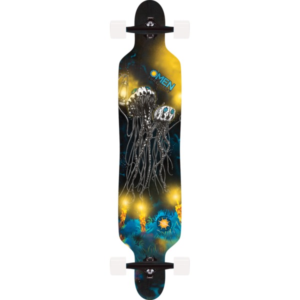 Omen Boards Fools Go Aimlessly DT Longboard Complete Skateboard - 9.12" x 41.5"