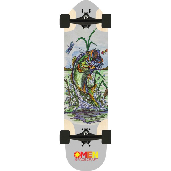 Omen Boards Giza Bigmouth Longboard Complete Skateboard - 9.67" x 36"