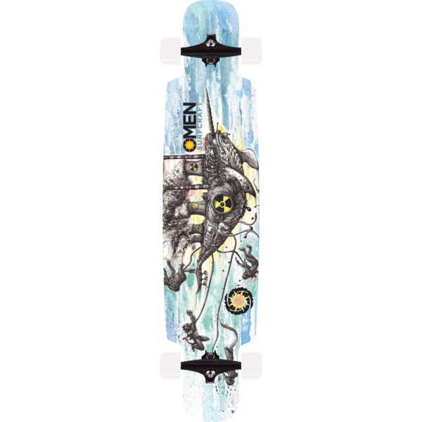 Omen Boards Nuclear Narwahl DT Longboard Complete Skateboard - 9.5" x 41.5"