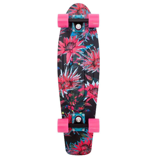 22 Cruiser Skateboard Penny Style Board Graphic Blue Floral Free Shipping 