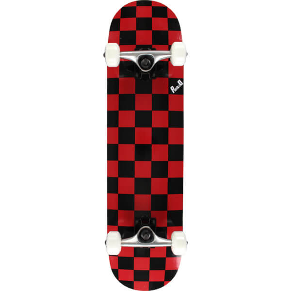 Punked Skateboards Checker Red Complete Skateboard - 7.75" x 31.5"
